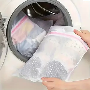 2pcs Underwear Washing Bags Laundry Net, Foldable Bra Protector Mesh Bag, Durable Clothes Wash Pouches for Delicate Items, Laundry Organizer