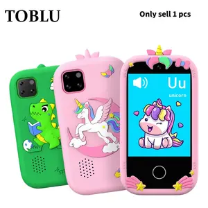 TOBLU 2.8-inch Touchscreen Color Display, Kids Cartoon Phone, 300K Pixels, 32GB Storage, 600mAh Battery, Children's Birthday Gift, Features: Photography/Video/Music/Recording/Games/Basic Knowledge/Calendar/Alarm Clock/Timer/Flashlight/Piano