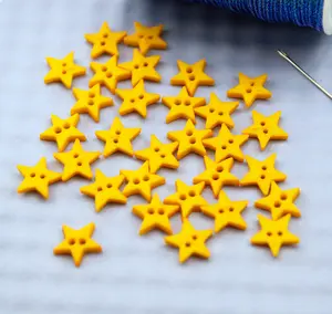 Micro Stars Yellow 2-Hole Buttons