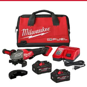 M18 FUEL 18-Volt Brushless Cordless 4-1/2 in./6 in. Braking Grinder w/Paddle Switch & Two XC 8.0