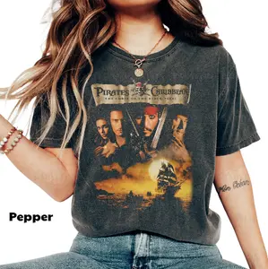 Vintage Pirates of the Caribbean Curse of the Black Pearl T-Shirt, Jack Sparrow Shirt, Vintage Jack Sparrow Yo Ho Pirates Life For Me