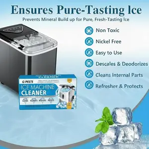 Nickel-Safe Ice Machine Cleaner Tablets 6-Pack, UniversalDescaling Solution for Countertop & Nugget IceMakers,Heavy Duty Scale Remover for All Ice Maker Types,Reliable Ice Machine Cleaner to Improve IceQuality ice