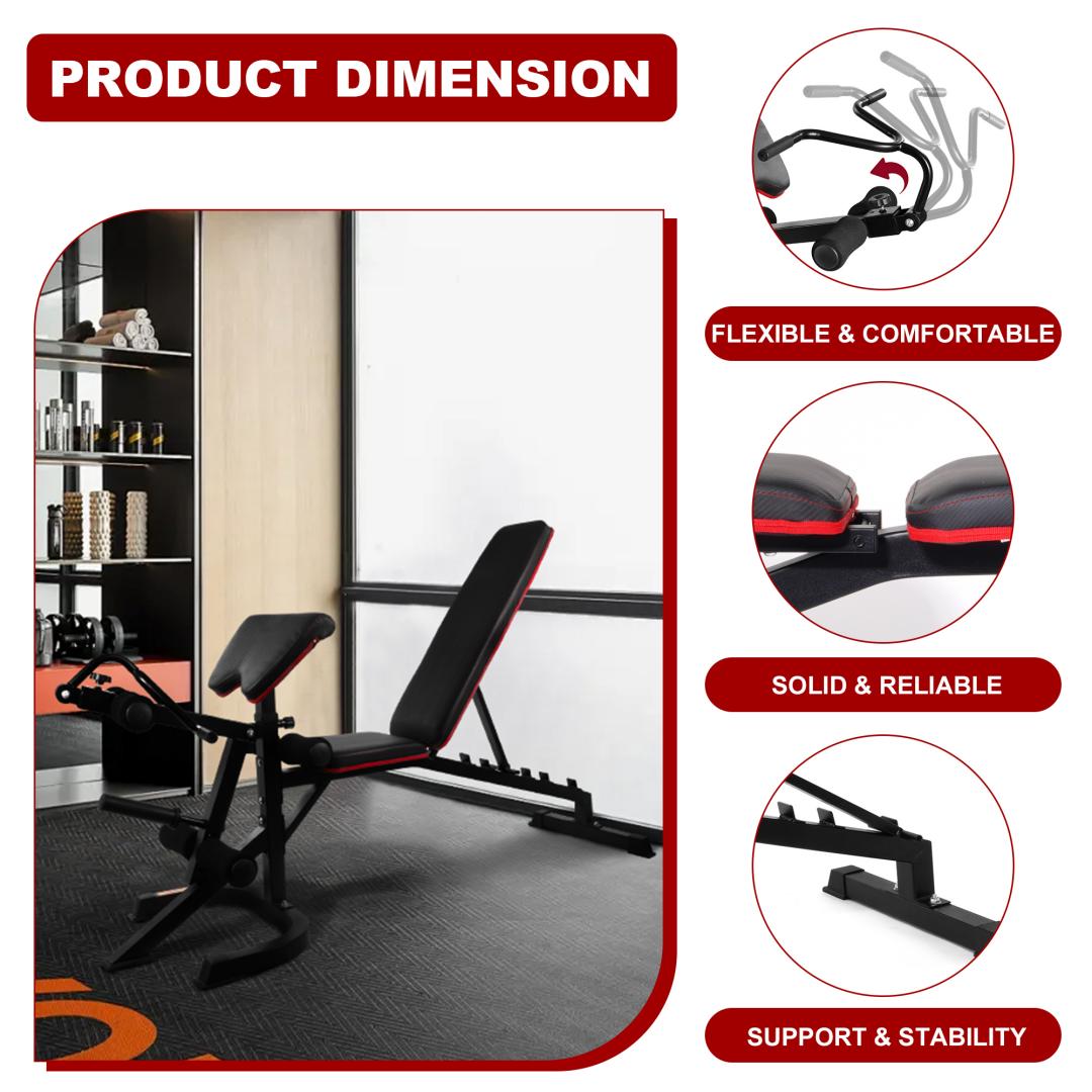 --Only Supports Self Pickup--Adjustable Weight Bench Combo, Bench Press Combo, Home Gym Weight Bench With Squat Rack, Leg Extensions, Teacher Curls And Weight Storage # Douyin Recommends For You # Douyin Made Me Buy It # Food Videos # Home Supplies # Tren