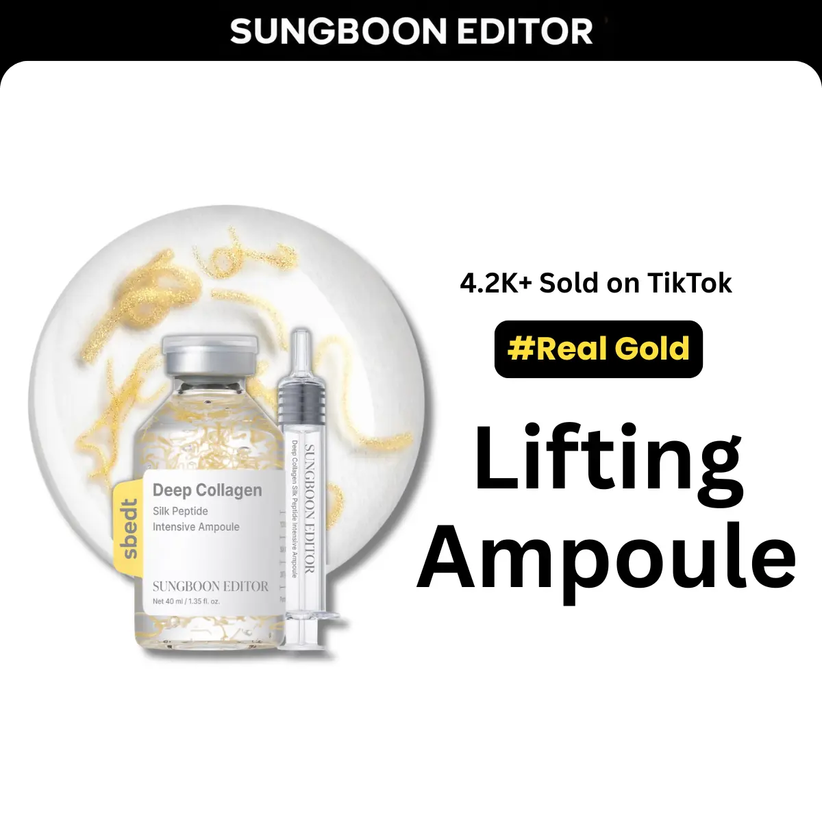 [Sungboon] Lifting Ampoule | Wrinkle Care | Face-Lift at Home serum with Peptides & Deep Collagen | Plumping, Smooth, Anti aging Korean Skincare mothers day gift ideas (30ml)