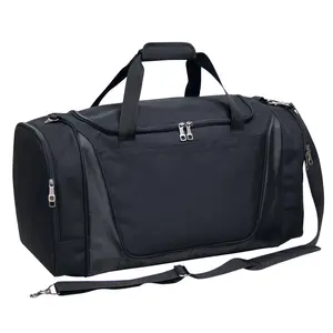 212 MAIN Preferred Nation Departure Duffle Bag - Black, Durable Functional Sturdy Duffle Bags, with Bottom Board, Hook Closure, Exterior Open Pocket, Durable Duffle Bags