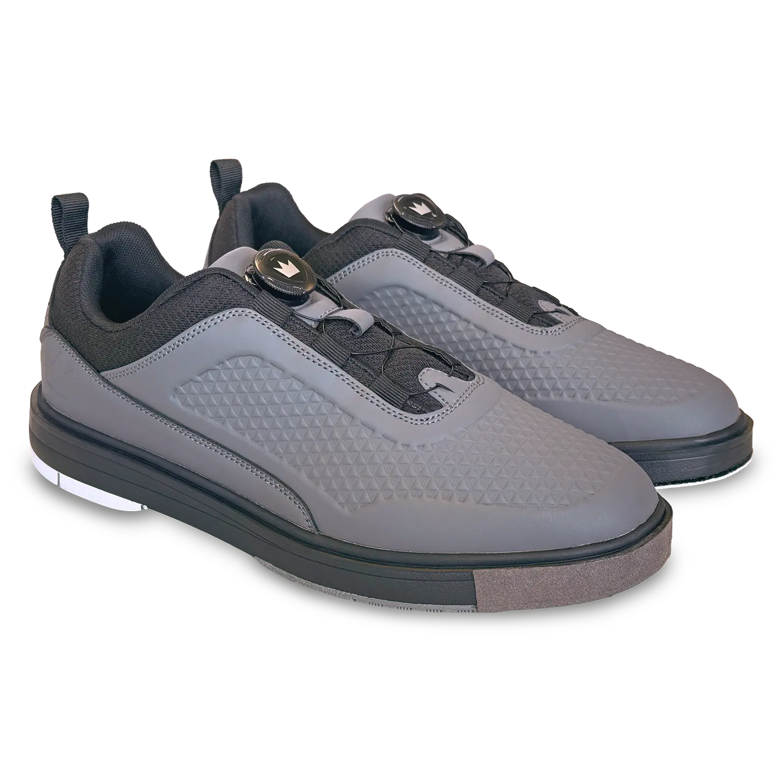Brunswick Men's Fusion Right Hand Bowling Shoes with Dial Lacing System, Lightweight Polyurethane Upper, Graphite, Male