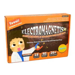 Teenii Experiments STEM Science Kit for Kids, Electricity and Magnetism Basic Circuit Learning Set Electromagnetism Lab Physics Educational Toys