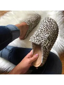 Flat Heel Round Toe Canvas Loafer Women's Vintage Clogs