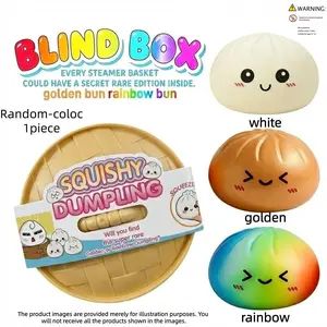 Expressive Big Dumpling Squishy - Mysterious Gift Box - Stress Relief Toy, Sensory Stress Reliever, 1 piece, Blind Box, Mysecret Bun Fidget Toy, Soft TPR Material, Unboxing Surprise, Random Style per Pack, Valentine's Day and Easter gifts