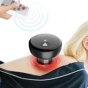 Electric cupping and gua sha massage set, with 32 adjustable suction and heating levels, portable cupping therapy set with remote control, relieves muscle soreness and back pain.