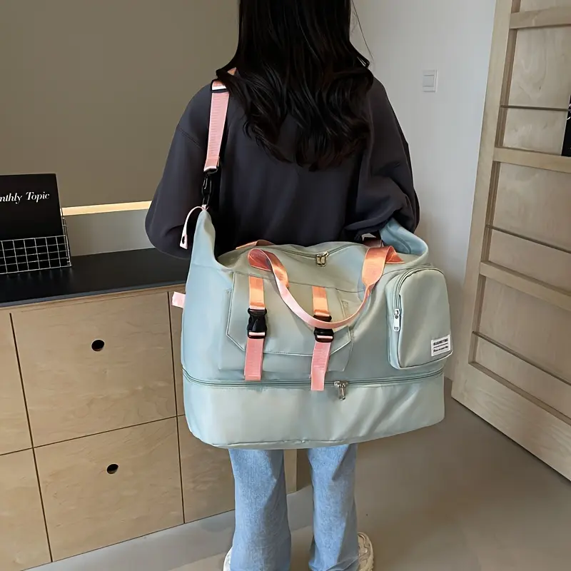 Large Capacity Travel Duffel Bag - Portable, Versatile, with Shoe Compartment, for Sports & Gym Use, Weekend Overnight Bag Available in Multiple Colors