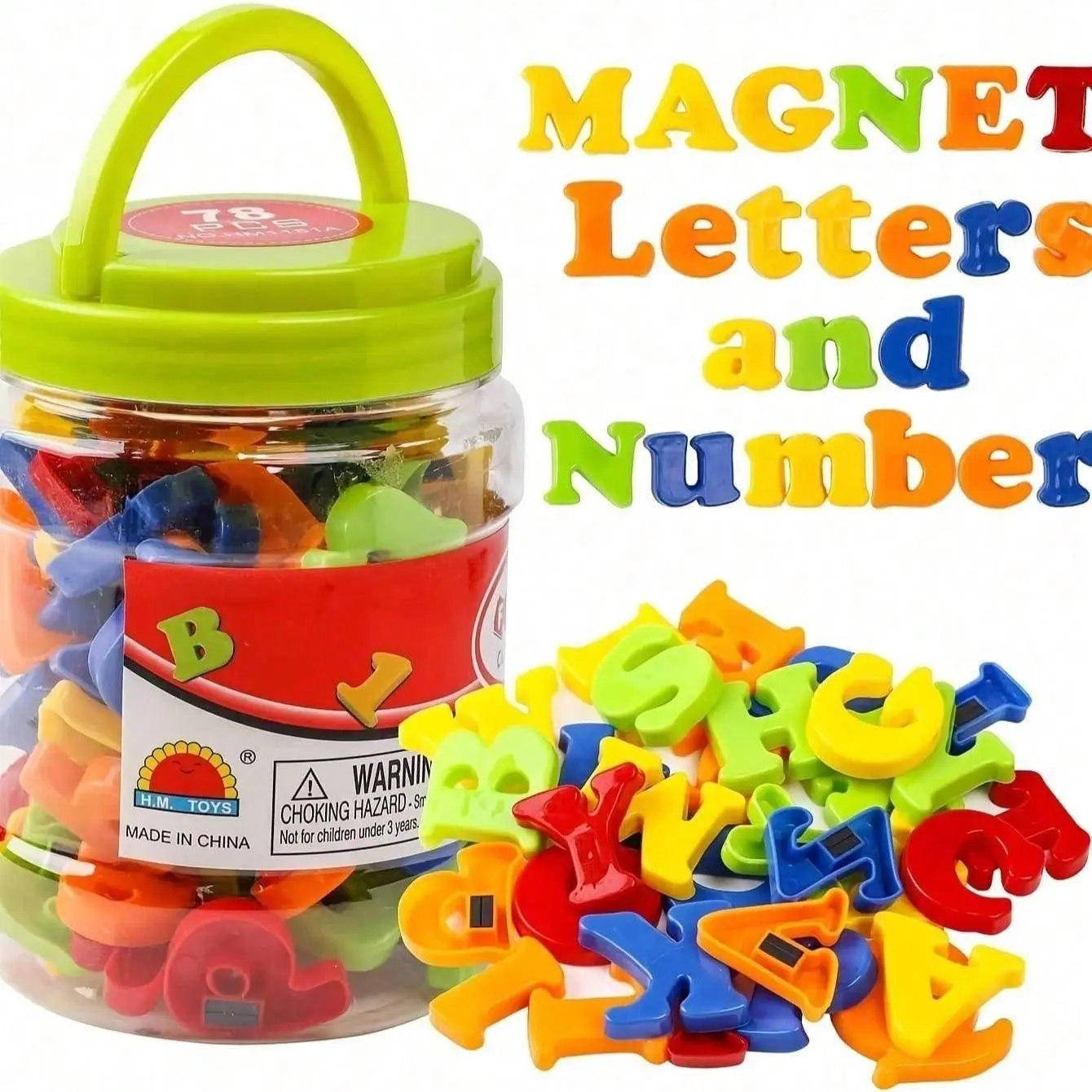 78-Piece Magnetic Alphabet Number Refrigerator Magnets Set, Magnetic Letters, Educational Toy Kit Learning Tool for Pre-School Learning, Counting & Spelling Games, Learning Materials