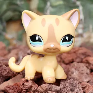Rare Old Original Short Hair Cat #886 Action Figure Toy Stand for Kids Adorable Collectible Pet Shop Animal Christmas Birthday Gift Tiny Cute Room Decor Viral Holiday Present Festive