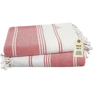 Turkish Beach Towel 2 Pack Oversized Beach Towel 39"x71" Lightweight Beach Essentials for Women Large Pool Towel Absorbent and Quick Dry Sand Free Beach Towel Hibiscus