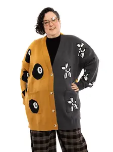 Jules 8-Ball & Balloon Dog Split Cardigan