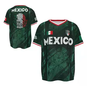 2026 Mexico Soccer Jersey, Retro Chichén Itzá Pyramid Graphic, All-Over Print Casual Soccer Jersey, Classic Throwback Sportswear for All Seasons