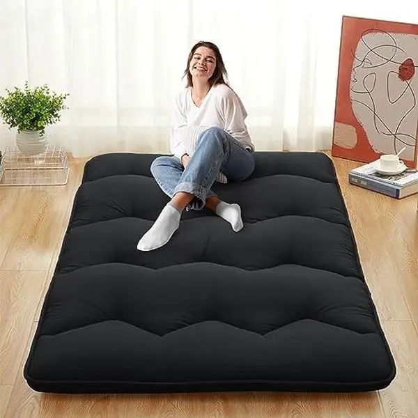 GAOMON Japanese Floor Futon Mattress - Foam Filling, Roll-Up Tatami Mat, Camping Sleeping Gear, Couch Mattress Pad, Foam Filling Mattress