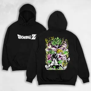 Retro Vintage Broly Tee, Hoodie features a design inspired by Dragon Ball Z Super anime, Anime Manga, Gift For Anime Fan, Sweatshirt Manga Crewneck Hoodie Menswear