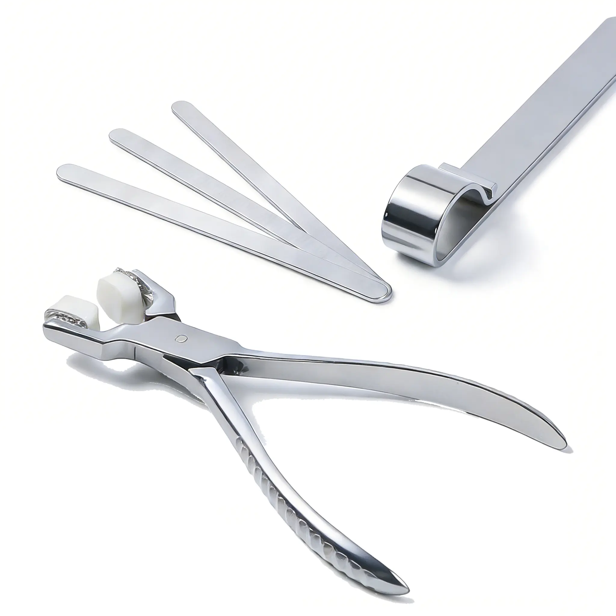 Bracelet Bending Bar Kit – Durable Jewelry Making Supplies with 3 Bracelet Blanks & Nylon Jaw Pliers for Smooth Curves & Creative Designs