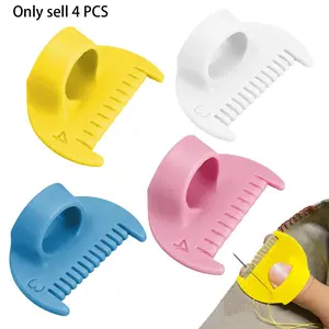 4pcs Edge Stitch Lock and Sewing Gauge, Sewing Templates Rulers, Soft Edge Sewing Lock randing Tool, for Pinpoint Precision, Hemming, Quilting Templates - for Beginner & Pro