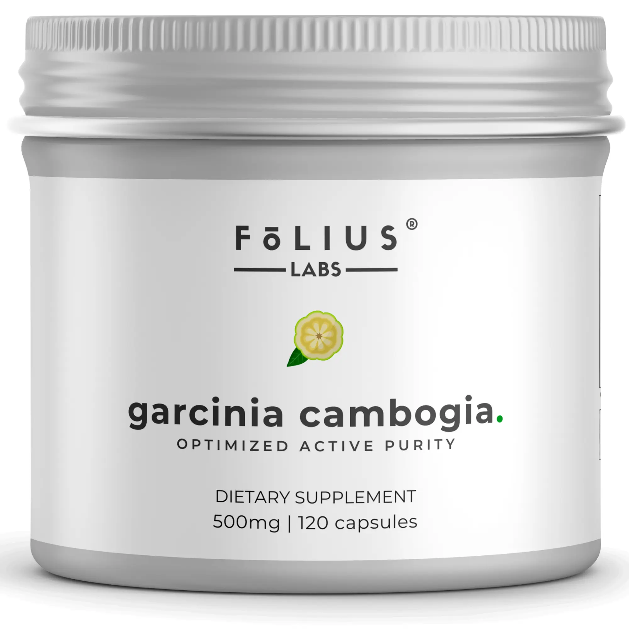 FOLIUS LABS Pure Garcinia Cambogia Extract Supplement 500mg - 100% Natural HCA Extract Concentrated to 60% - Supports Healthy Digestion and Metabolism