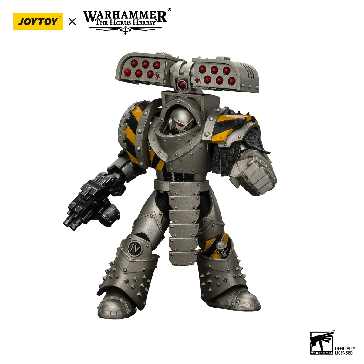 JOYTOY Warhammer 1/18 Articulated Iron Warriors Tyrant Siege Terminator Action Figure, ABS and PVC Plastic Collectible, Equipped with Rocket Launcher, Model JT01475