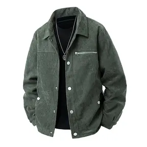 Men's Vintage Corduroy Jacket, Button Closure Solid Color Inner Pocket - Suitable for Various Activities and Casual Wear#SummerVibes