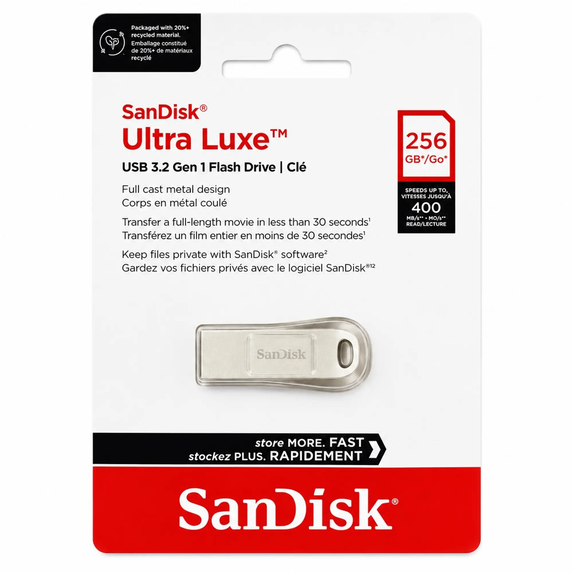 SANDISK 256GB Ultra Luxe USB 3.2 Gen 1 Flash Drive