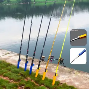 2026 Set of three fishing rod holders, suitable for sea fishing rods and casting rods, made of stainless steel with a ground stake design – a practical and useful item for anglers.