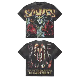 Vintage Graphic"SAINTS 3005" Tops Tshirt streetwear, Y2K style  Casual Cotton Classic Crewneck DesignTees