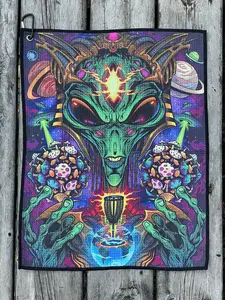 Alien Disc Golf Towel
