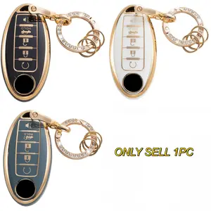 Car Key Case, Car Key Protector, TPU Car Key Shell, 5-button Key Cover for Nissan Altima Sentra Rogue Maxima Remote Key