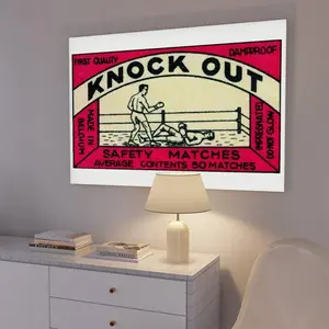 Knock Out Boxing -  Aesthetic Vintage Swedish,Logos, Graffiti, Comics, Retro, Educational (Children), Posters, Canvas Art.
