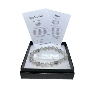 Biotite Mica - Clear 8mm Crystal Stretch Bracelet Gift Set with Complimentary Selenite Metaphysical Properties