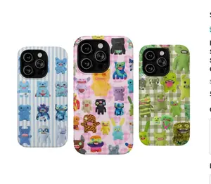 Fuggler Colorful Ugly Monsters Collection Phone Case, Striped | Gingham | Patchwork Pastel Case | Cover Suitable for iPhone 17-11 Pro Max/Plus and Samsung Galaxy S23-25