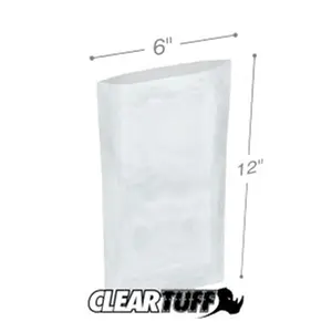 International Plastics  6 x 12 in. Clear Poly Bags, 0.002 Gauge - Case of 1000