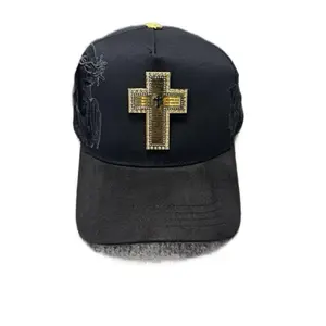 Hat Black Gold Cruz Padre Nuestro