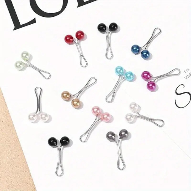12pcs Lady Muslim Scarf Hijab Clips Modesty Pearl Scarf Brooch Pin Shawl Scarf Head Scarf Holder Hijab Pins