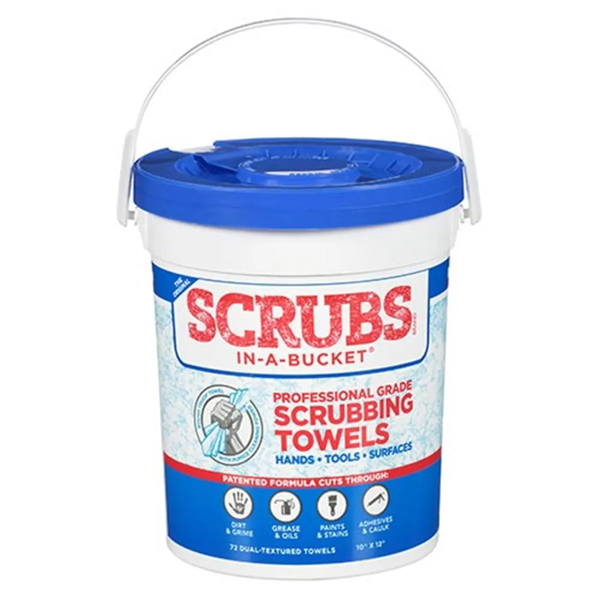 Permatex 42274 Scrubs-in-A-Bucket Super Absorbent Reusable Microfiber Towels, High-Quality Portable Cleaning Supplies for Household & Iron Maintenance