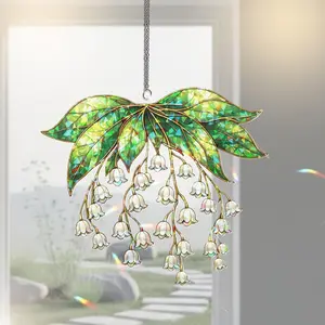 Lily of the Valley ACYLIC Suncatcher Prismatic May Birth Flower Window Hanging