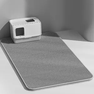 Extra Large EVA Cat Litter Mat Honeycomb Trapper, Catchable Filter, Toilet Basin Washable Pet Supplies Waterproof Urine-Proof Large 17inch x 23inch Tray Clean,Floor Protector