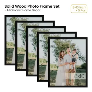 8x10 Inch Art Gallery Frame Set, Mdf Material, Lightweight, Modern Minimalist Style, Wall-Mounted, Ideal for Home Decor, Gift Idea