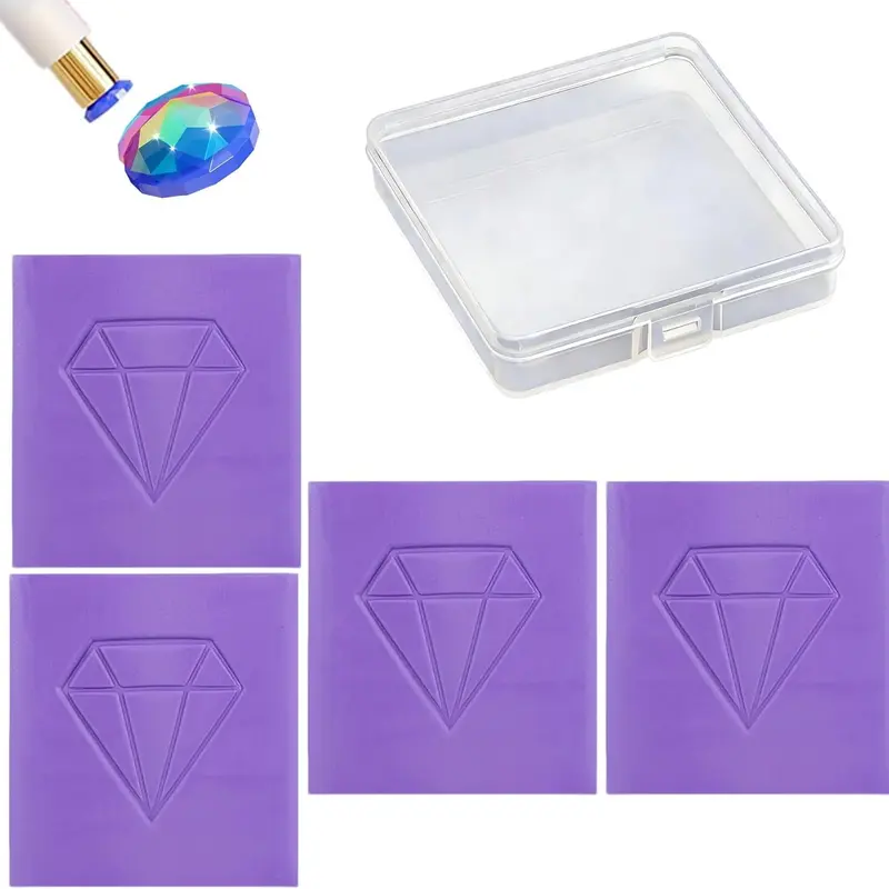 Adult Diamond Painting Kit Sticky Clay Mud Set, 4 Pieces, Strong Adhesive Clay Glue with Storage Box, Diamond Art Tools, Ideal for Accessories and Tools, Diy Craft Supplies, Diy Kits