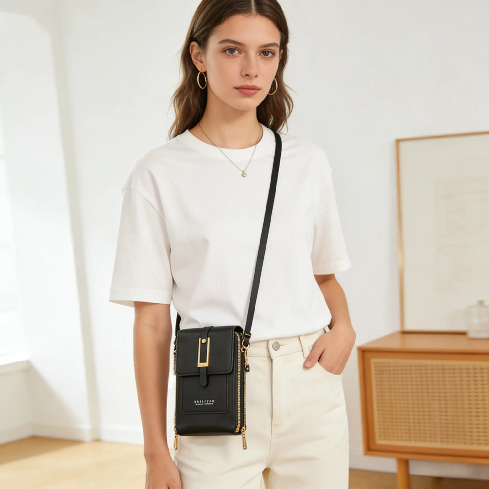 Everyday Crossbody Phone Bag - Touchscreen Cell Phone Purse, Hands-Free Shoulder Wallet for Work & Errands