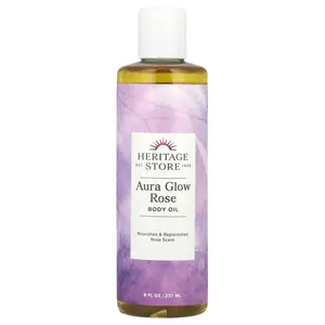 Heritage Store Aura Glow Body Oil, Rose, 8 fl oz (237 ml)