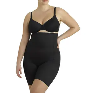 Naomi & Nicole Women's Plus Size Comfortable Firm Control High Waist Thigh Slimmer Shapewear
