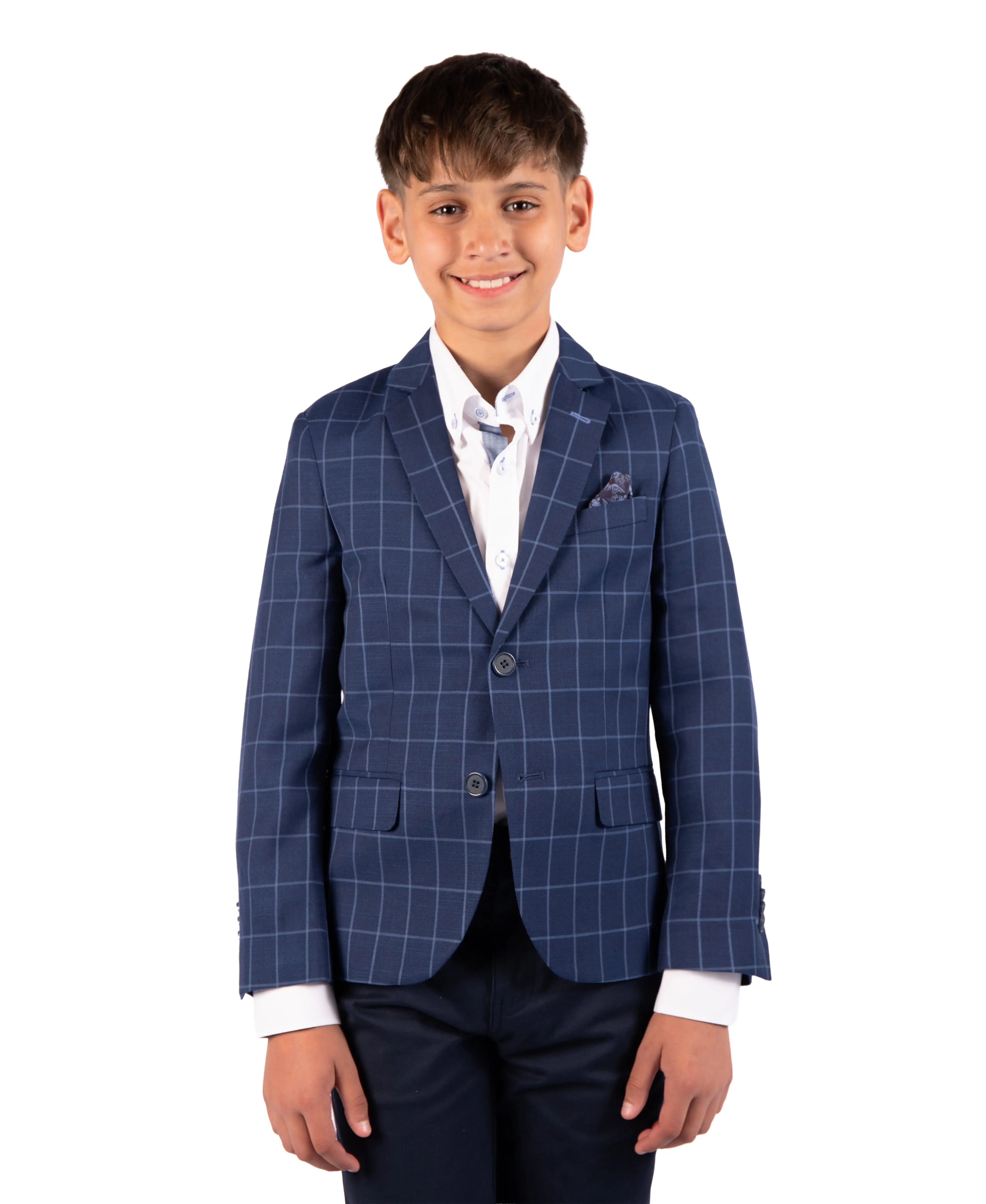 Boys Classic Windowpane Sport Coat