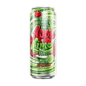 Arizona Apple Lime Ricky Sparkling Beverage 22 FL OZ Fruit Juice with Vitamin C & Tangy Ingredients