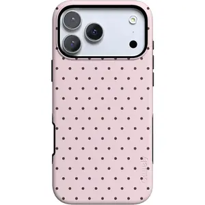 Pink Polka Dot Print Phone Case, 2-in-1 Film Glossy Thick Protective Phone Case for IPhone 17 Pro Max/17 Pro/17 Air/17/16/15/14/13/12/11,and Samsung Galaxy A04-A71/S21-S26/Plus/FE/Ultra, Premium Shockproof Cover, Fashion Unisex Cases