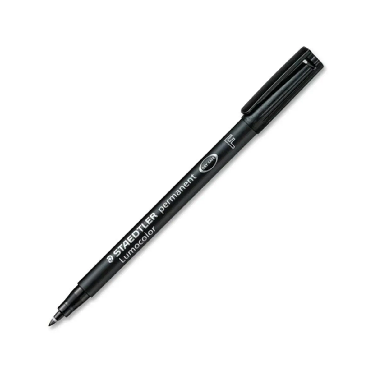 Staedtler Permanent Markers - Dry-Safe, Low-Odor, Quick-Drying, Fine Point, Black Ink, Compact, Film-Clearing, Automatic Pressure Equalization Office Stationery Writing Tool, Dry-Safe Ink